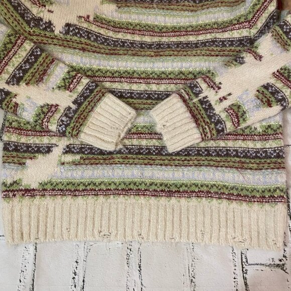 NEW Zara Jacquard Striped Sweater M - Picture 11 of 12